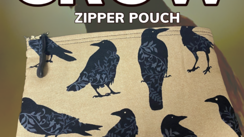 Crow Zipper Pouch - a zipper pouch with crows on it. #Crow #Crows