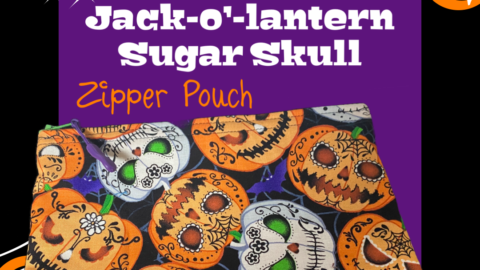 Wicked Jack-o'-lantern Sugar Skull Zipper Pouch - a zipper pouch with sugar skull jack-o'-lantern on it. Great for Halloween. #Halloween #Jackolantern #SugarSkull