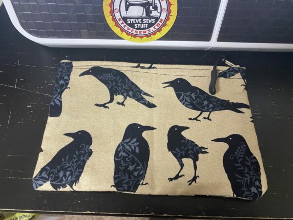 Crow Zipper Pouch - a zipper pouch with crows on it. #Crow #Crows