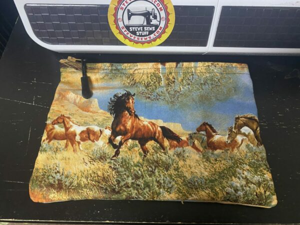 Horse Zipper Pouch is a zipper pouch with horses on it. #Horse #Horses