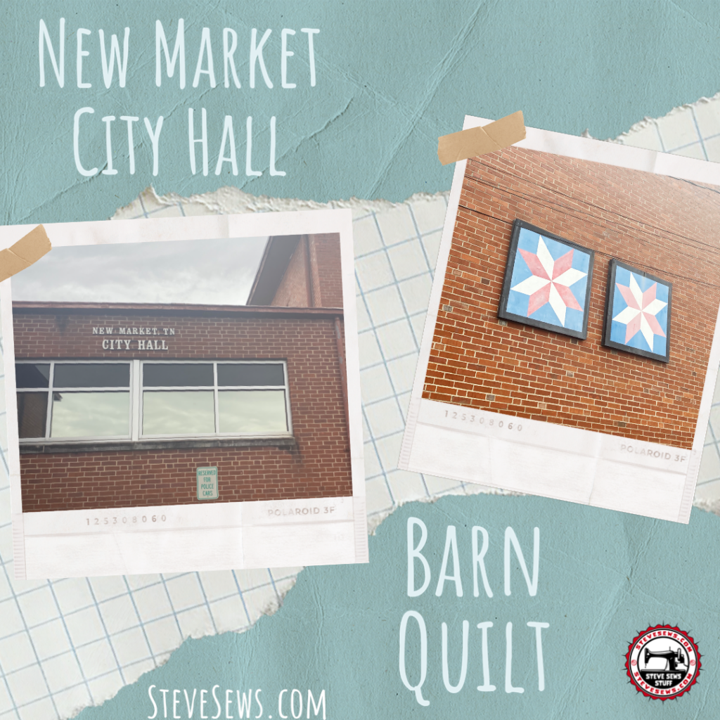 New Market City Hall Barn Quilt is a barn quilt in New Market, TN at the City Hall. #BarnQuilt #NewMarketTN