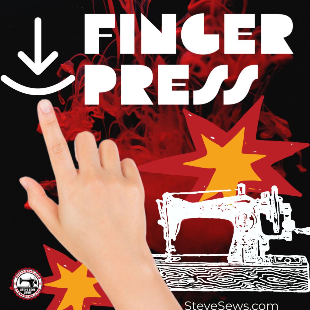 Finger press the practice of using your finger to press down seems and hens. #fingerpress
