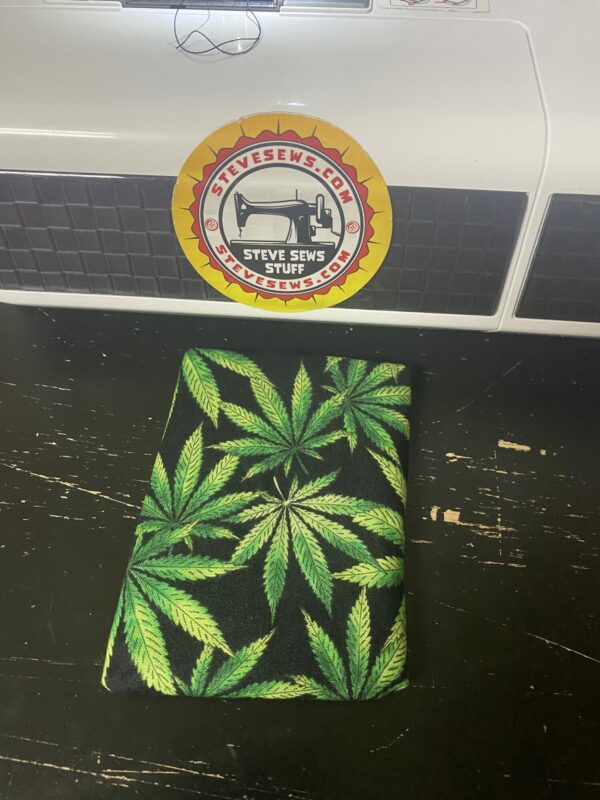 Earthly Greens on Black Pocket Tissue Holder | Marijuana Leaf | Cannabis Leaf | Hemp Leaf
