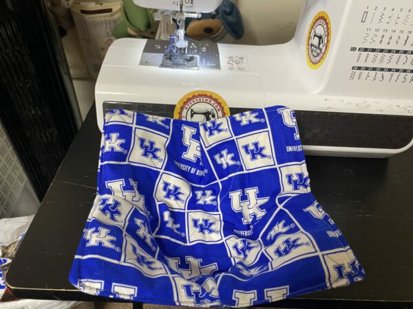 University of Kentucky Bowl Cozy is a blue and white bowl cozy with the UK logo on it. #Kentucky #UK