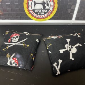 Pirate Rice Hand Warmer is a set of two pirate-themed hand warmer with skulls and crossbones. #Pirates