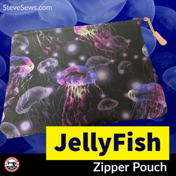 Jellyfish Zipper Pouch is a purple zipper pouch with jellyfish on it. #jellyfish #zipperpouch