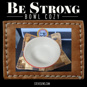 Be Strong Christian Bowl Cozy - Here is a leather appearance bowl cozy with scriptures on it about being strong. #BeStrong #BeCourageous #Joshua19