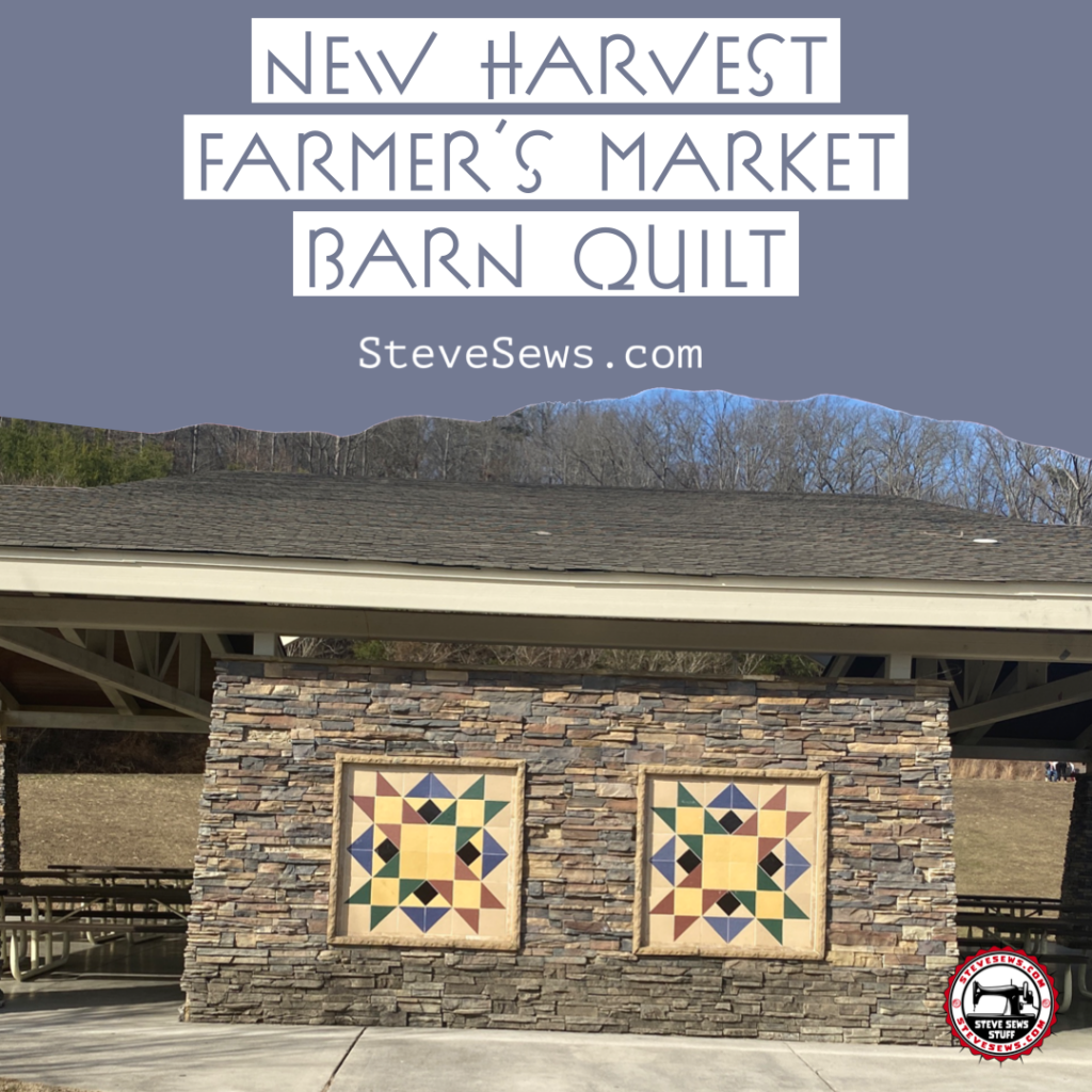 New Harvest Farmer’s Market Barn Quilt is a double barn quilt. #barnquilt #knoxville 