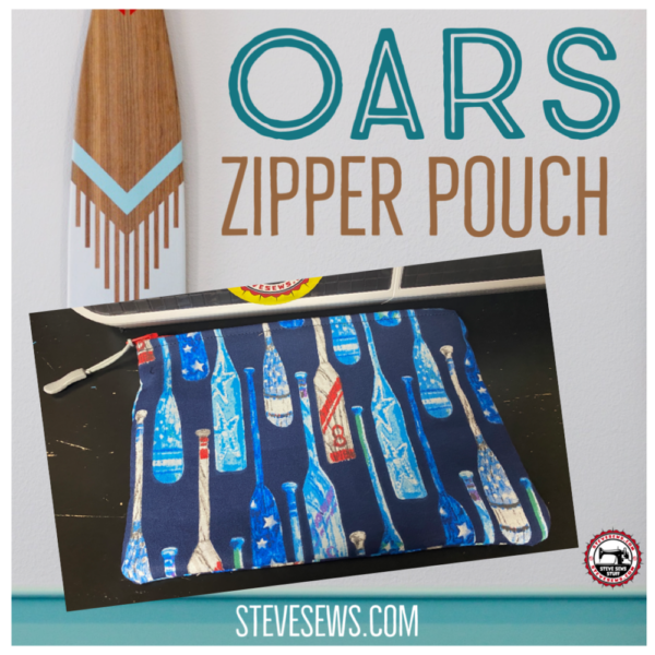 Oars Zipper Pouch - This zipper pouch features boat oars. #Oars #BoatOars #ZipperPouch