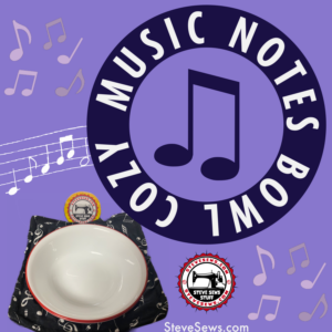 Music Note Bowl Cozy is a bowl cozy with musical notes on it. #Music #MusicNotes #BowlCozy