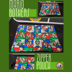 Mario Brothers Zipper Pouch - the Super Mario Brothers, Mario, and Luigi are featured on this zipper pouch. #Mario #MarioBrothers #Luigi #Nintendo #SuperMarioBrothers