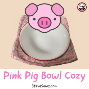 Pink Pigs, Pink Pig, Pink Pig Bowl Cozy, Pig Bowl Cozy,