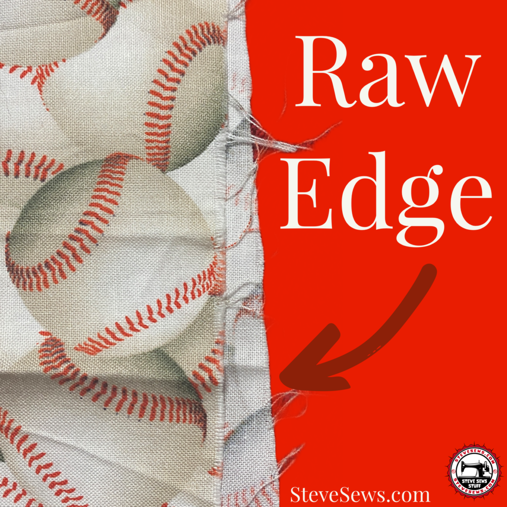 Raw edge - This is the rough, raw edge that usually has the raveling on it. #rawedge