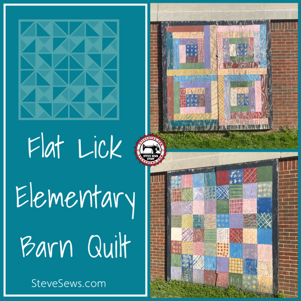 Flat Lick Elementary Quilt Barn - located in Flat Lick, Kentucky, this elementary school has two barn quilt blocks on the school building. #FlatLickKY