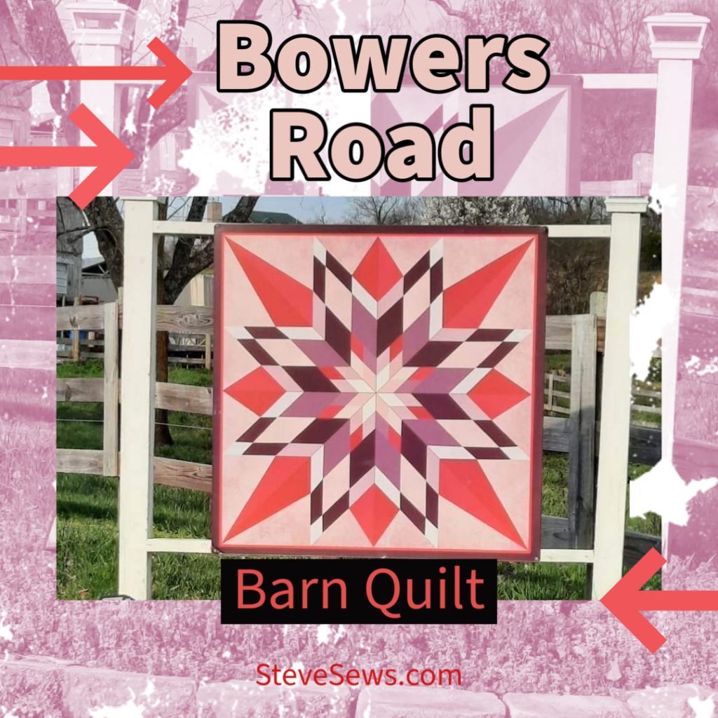 Bowers Road Barn Quilt this barn quilt block is located at the corner of West Main Street and Bowers Road in Greeneville, TN. #barnquilt 