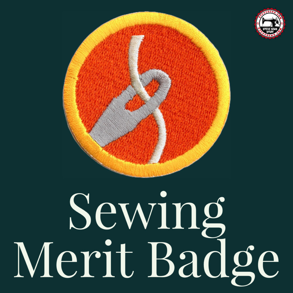 The Sewing Merit Badge is one of the merit badges that can be earned by members of the Boy Scouts of America, Girl Scouts and Trail Life. It is designed to teach basic sewing skills. #sewing #sewingmeritbadge 