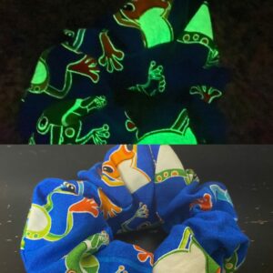 Glow-In-The-Dark Frog Scrunchie