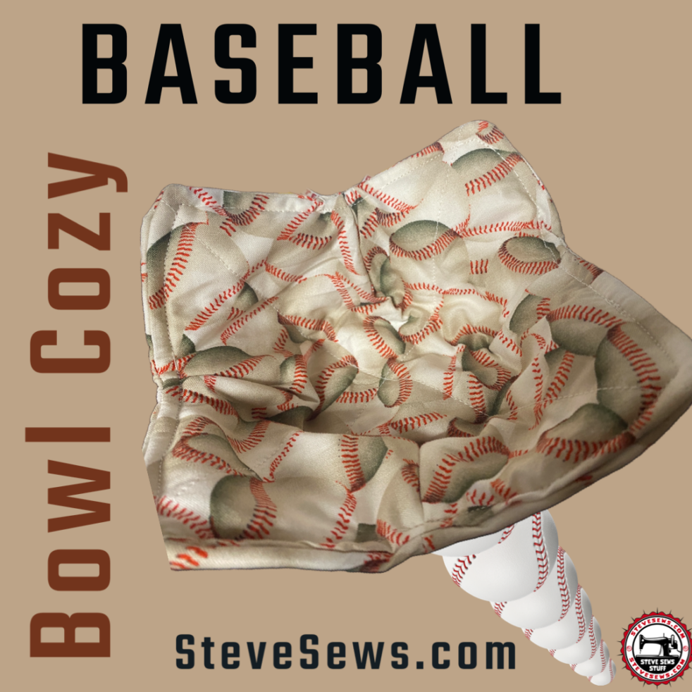 Baseball Bowl Cozy - This bowl cozy features baseballs on it. #Baseball