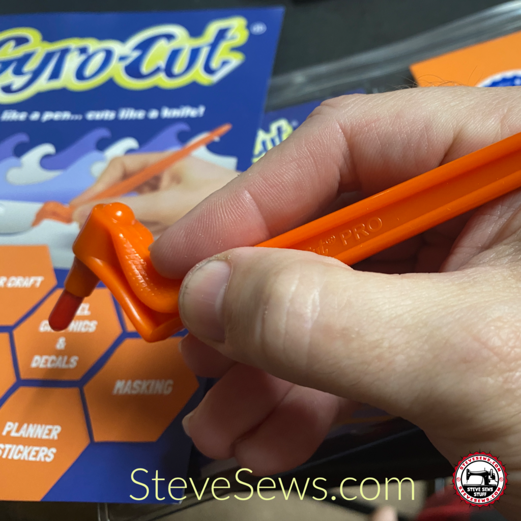 Gyro-Cut works like a pen and cuts like a knife is one of the two claims by Crafty Products who makes this cutting tools. Steve with Steve Sews will see how accurate those two claims are. Does this special design do both claims. Find out on this blog post. #GyroCut 