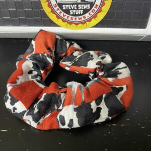 Holstein Cow Scrunchie is a Scrunchie with a red background and Holstein cows on it. #Holstein #HolsteinCow