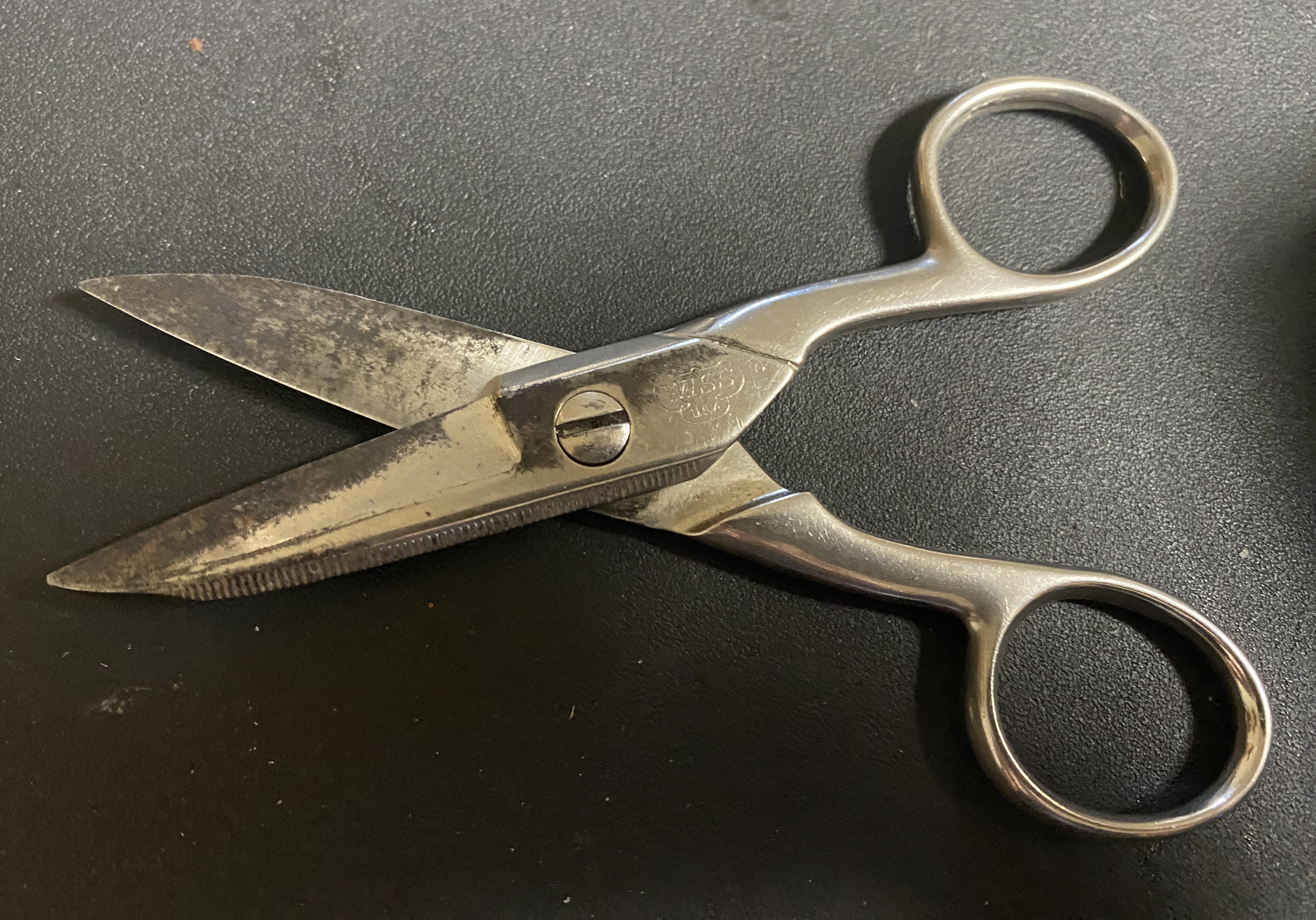 In that box lot were a nice pair of ​Wiss 175 Scissors. Still sharp too.  