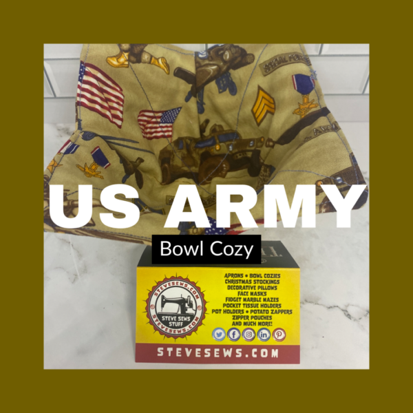 U.S. Army Bowl Cozy - This is a bowl cozy with an Army theme #Army #USArmy #GoArmy #ArmyStrong