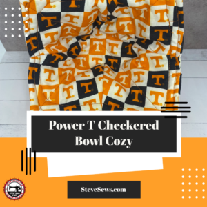 Power T Checkered Bowl Cozy