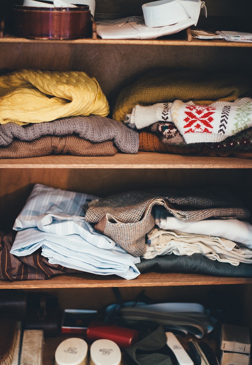 cabinet, clothes, garments
