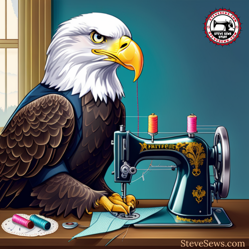 The Sewing Bald Eagle Soars - In the realm of creativity and imagination, there exists a majestic creature that stitches together the fabric of nature with its regal presence—the Sewing Bald Eagle. A unique fusion of avian prowess and needlecraft finesse, this mythical bird has captured the heart of none other than our friend Steve.
