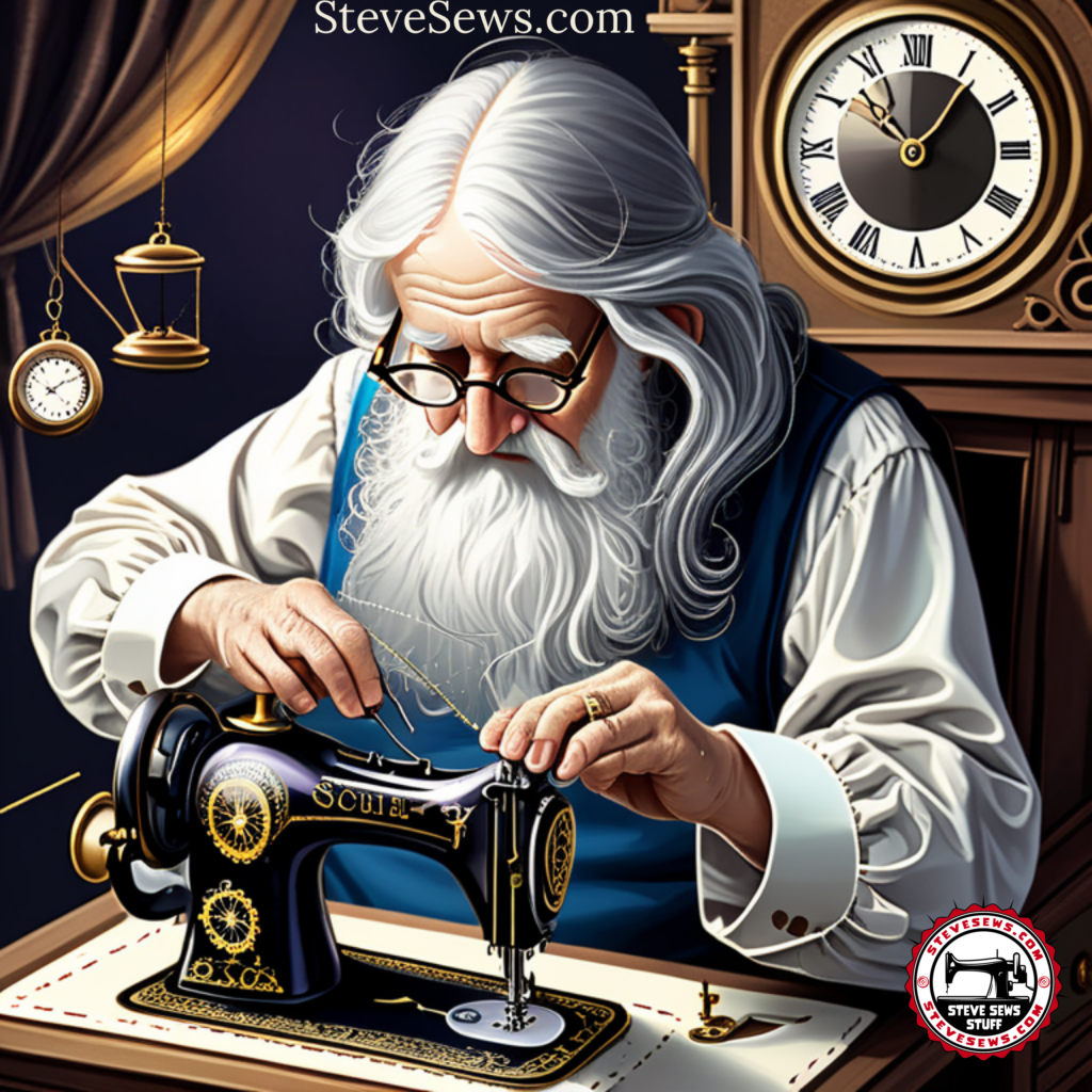 Father Time's Sewing Machine Repair Shop - In the quaint town of Tempora Springs, there exists a hidden gem – Father Time's Sewing Machine Repair Shop. Nestled between cobblestone streets and adorned with antique clocks, this magical workshop is run by the enigmatic Father Time himself.