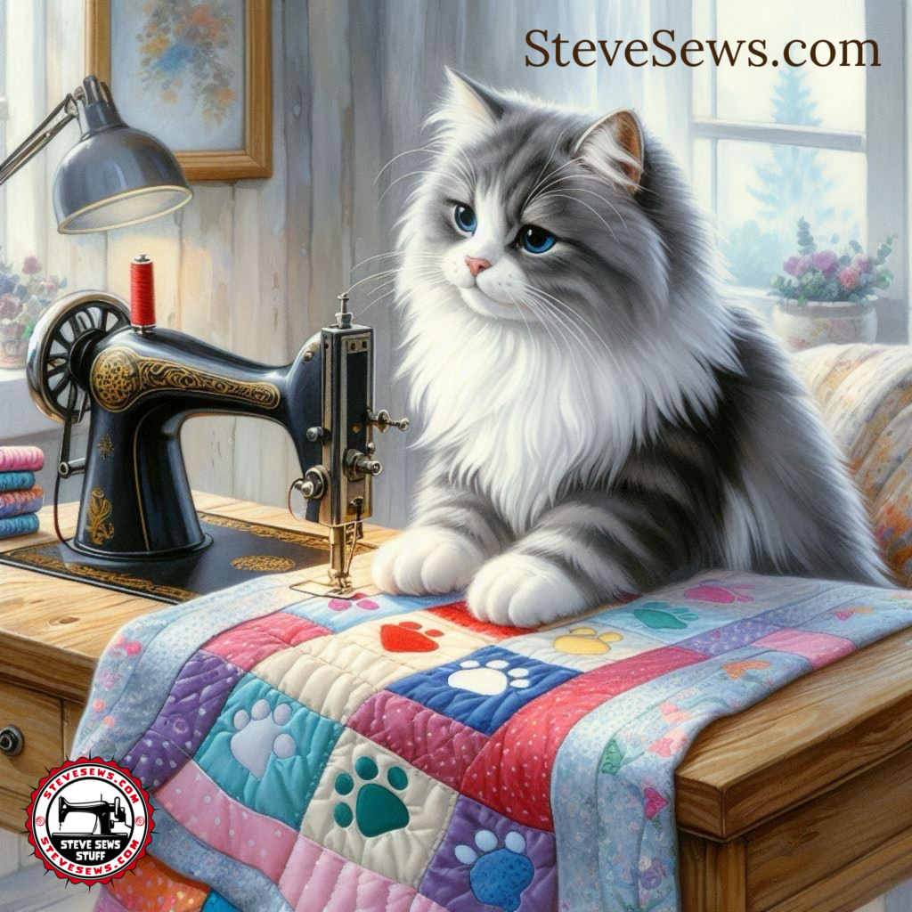 A Feline Tale of Quilting Mastery — In the quaint town of Purrington, nestled amidst rolling hills and meandering streams, lived a remarkable feline named Whiskers. Whiskers wasn't your ordinary cat; he possessed a unique talent that set him apart from his furry companions—he was a master quilter.