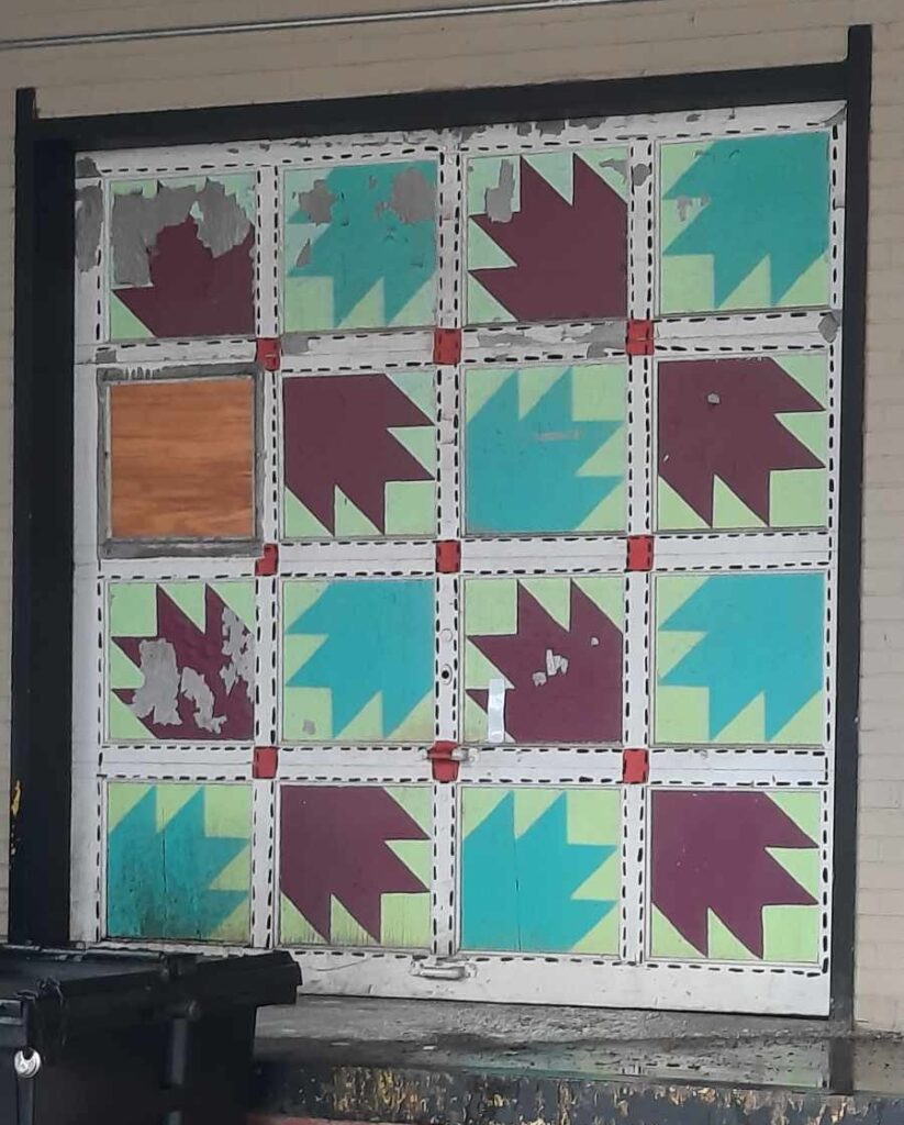 Quilt Block by Redbud Kitchen located at Sevier Ave. in Knoxville features a barn quilt.