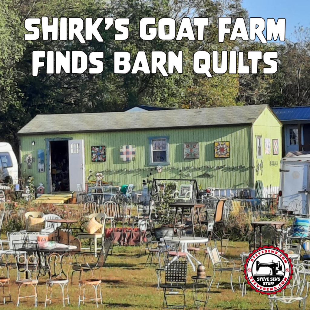 Shirk’s Goat Farm Finds Barn Quilts — this stop has multiple barn quilts on it. This is located in Greenback, TN off 411.